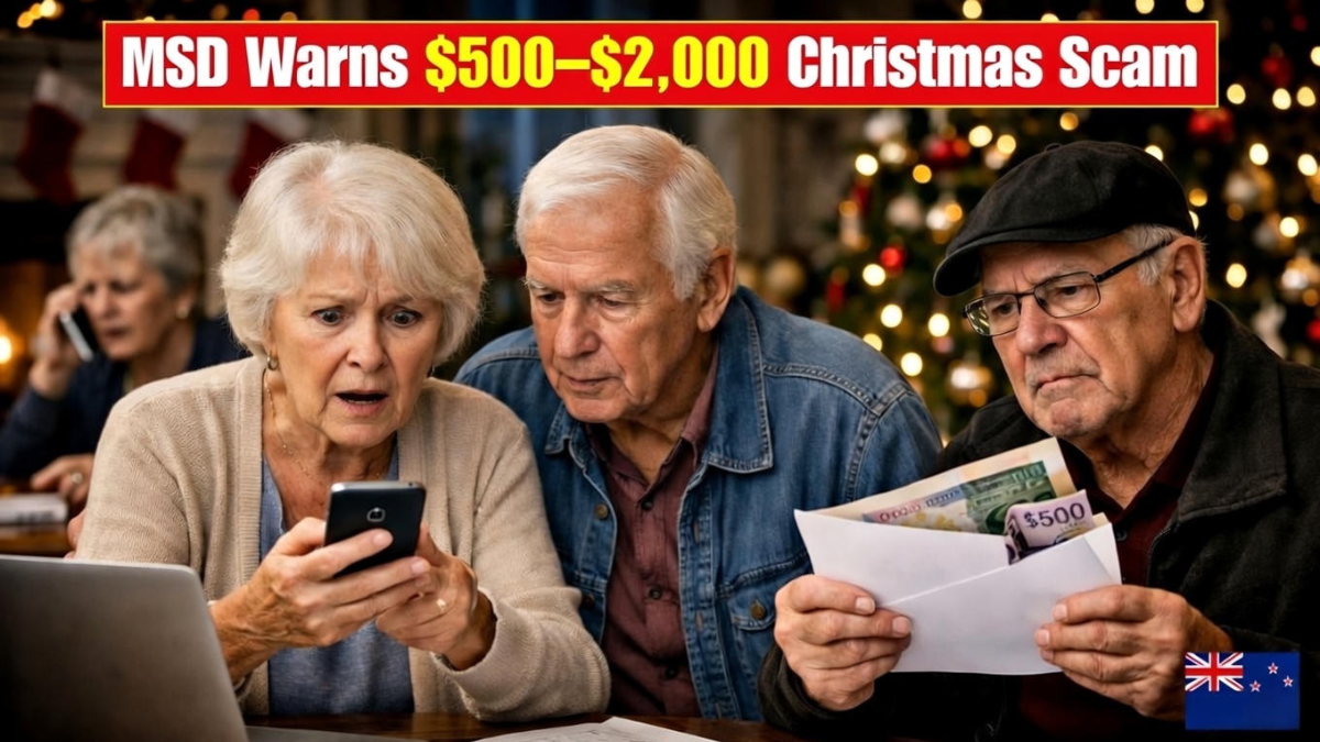 Seniors Were Promised Easy Christmas Cash, MSD Says the $500–$2,000 Bonus Is a Dangerous Hoax Sweeping New Zealand